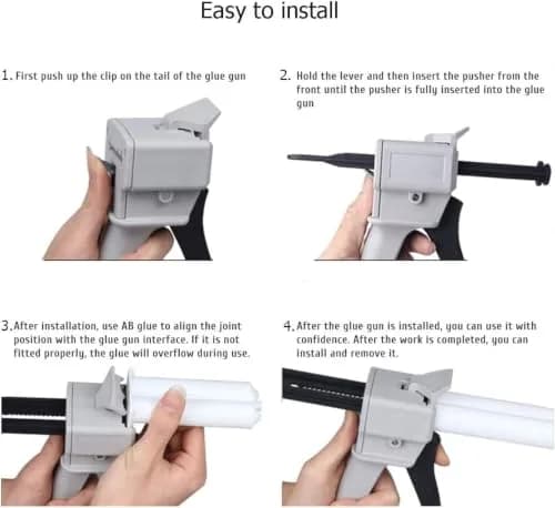 HUIKANGSHENG 50ml Dual Cartridge Dispenser Gun | 1:1/2:1 Ratio Epoxy Adhesive Applicator thumbnail 4