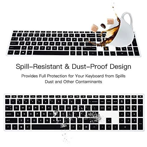 imComor Black Silicone Keyboard Cover for HP Pavilion 27/24 All-in-One PC & Wireless Keyboard Combo 800 (US Layout) thumbnail 7