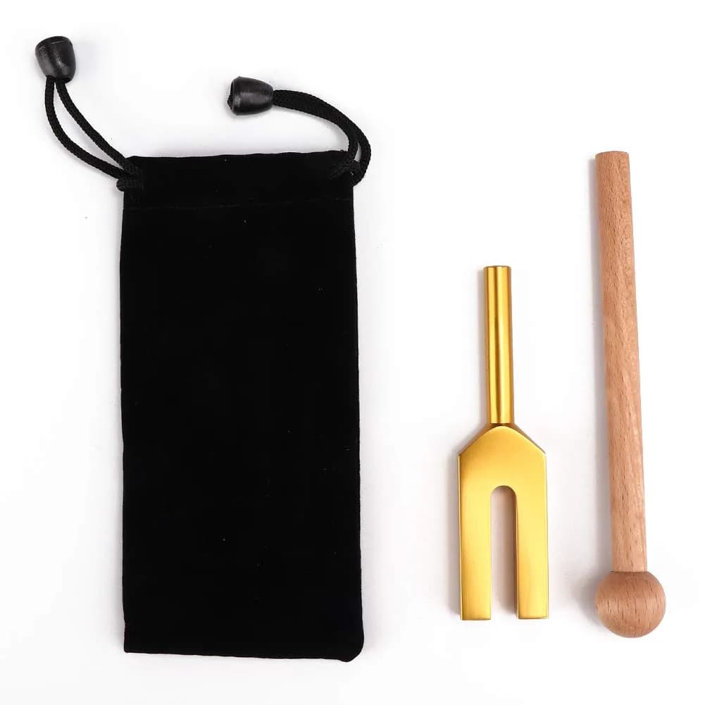 HURRISE 4096Hz Tuning Fork with Hammer and Bag | Meditation, Sound Healing, and Stress Relief