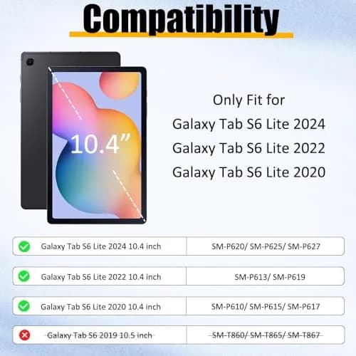 BRAECNstock Rugged Case for Samsung Galaxy Tab S6 Lite 10.4" (2020/2022/2024) with Hand Strap & Stand, 450g thumbnail 2