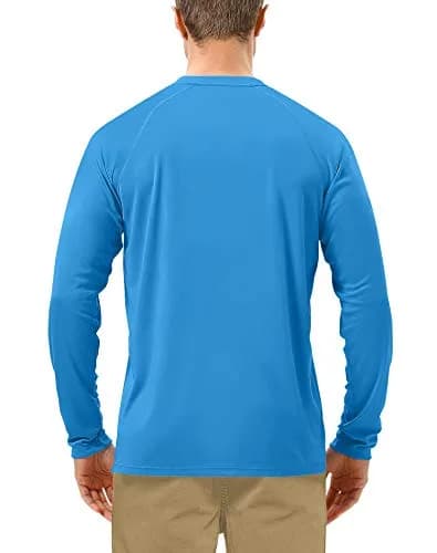 Roadbox Men's UPF 50+ UV Sun Protection Shirts, Long Sleeve Swim Rash Guard | Breathable Lightweight Cooling thumbnail 2