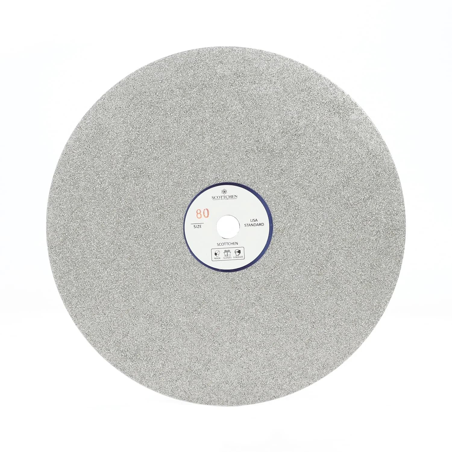 SCOTTCHEN Diamond Flat Lap Wheel 8" (203mm) x 1/2" (12.7mm) Arbor, 80 Grit Grinding Disc for Granite, Glass, Gemstone — 80 Grit 1pcs