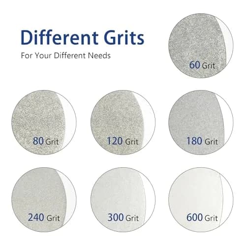 SCOTTCHEN Diamond Flat Lap Wheel 8" (203mm) x 1/2" (12.7mm) Arbor, 80 Grit Grinding Disc for Granite, Glass, Gemstone thumbnail 6