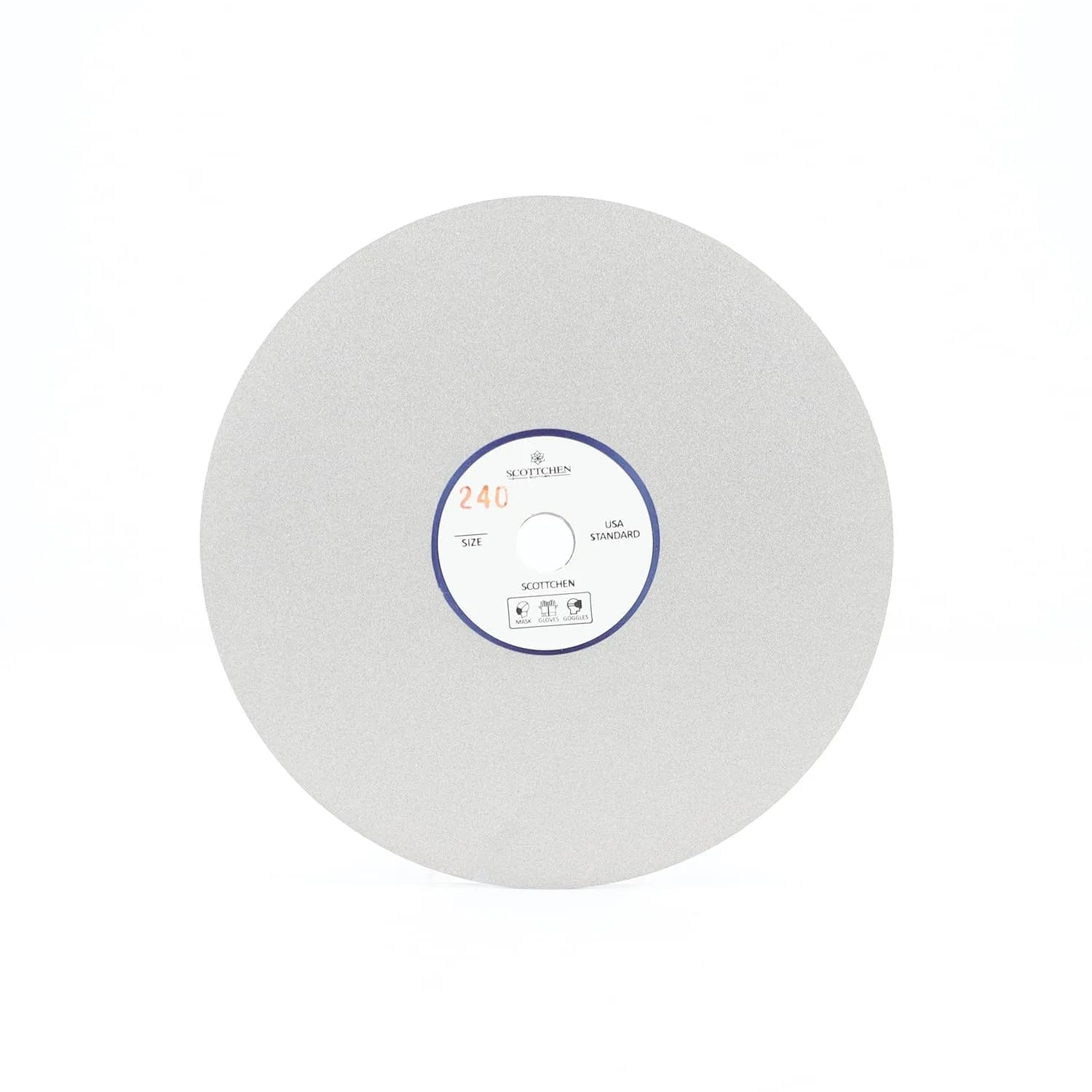 SCOTTCHEN Diamond Flat Lap Wheel 6" (15.24cm) x 1/2" (1.27cm) Arbor Grinding Disc 240 Grit | For Hard Materials & Jewellery Lapidary