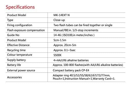 Meike MK-14EXT-N I-TTL Macro Ring Flash for Nikon DSLR Cameras | 14 Guide No. | Natural Light Approach thumbnail 7