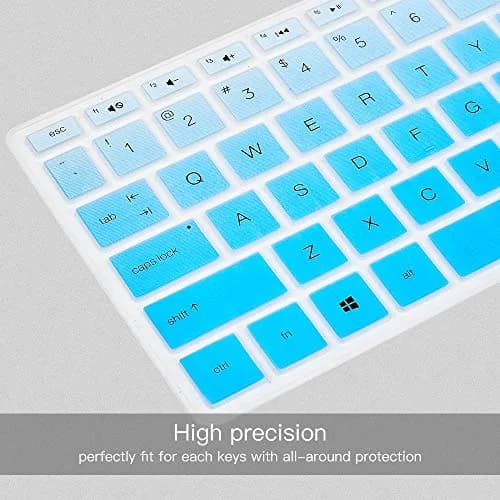 imComor Ombre Blue Silicone Keyboard Cover for HP Pavilion 27/24-inch Laptops | Fits US Layout thumbnail 4