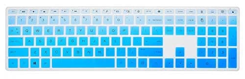 imComor Ombre Blue Silicone Keyboard Cover for HP Pavilion 27/24-inch Laptops | Fits US Layout thumbnail 3