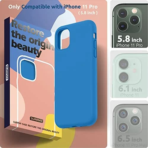 SURPHY Compatible with iPhone 11 Pro Case 5.8 inches | Thickened Liquid Silicone with Microfiber Lining thumbnail 2