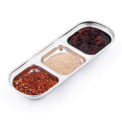 Liineparalle Stainless Steel Sier Sauce Dish 3 Grids | Durable, Safe & Space-Saving (70-120 chars) thumbnail 5