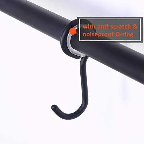 Dseap Black Stainless Steel Utensil Holder Rail with 8 Hooks | Wall Mount Kitchen Organizer 40cm (15.75in) thumbnail 8