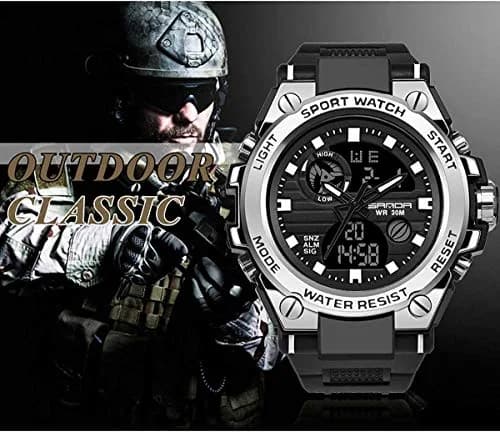 AIMES Men's Sports Military Waterproof Digital Watch 53mm | Multifunction Outdoor Timepiece thumbnail 5