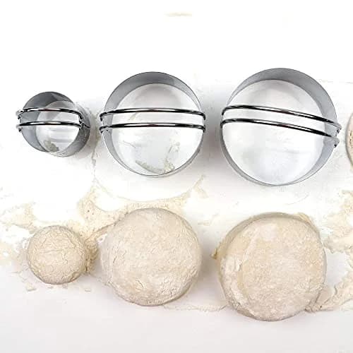 HULISEN Biscuit Cutter Set 3-Pc | Stainless Steel Cookie Cutters with Handle thumbnail 2