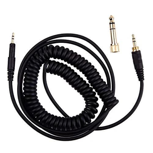 Smays Replacement Coiled AUX Cable for Audio-Technica ATH-M50x, M40x, M70x, M60x Headphones | 2.5mm to 3.5mm Male, 4-10ft thumbnail 7