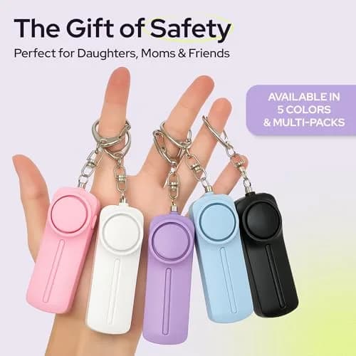 WETEN Personal Safety Alarm Keychain with LED Light & 130dB Siren, 50g (0.11 lb) | Purple thumbnail 7