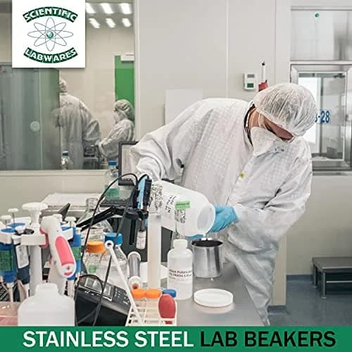 Edu-labs Stainless Steel Lab Beaker with Rim, Low Form, 500mL (16.9 Fl Oz) | Industrial & Scientific Equipment thumbnail 6