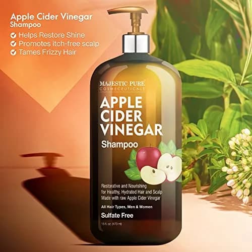 Majestic Pure Apple Cider Vinegar Shampoo, Sulfate Free 473ml (16 Fl Oz) | For Dandruff & Frizz Control thumbnail 8