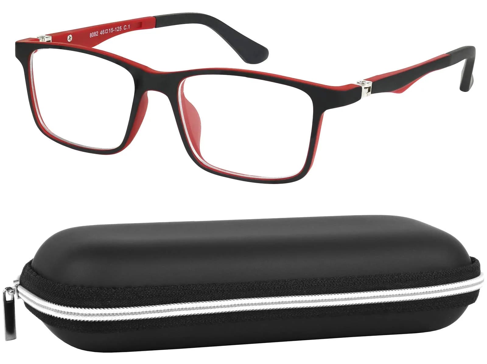 Yogo Vision Kids Computer Glasses Blue Light Blocking Filter 45mm | Stylish & Durable for Boys & Girls — Black/Red