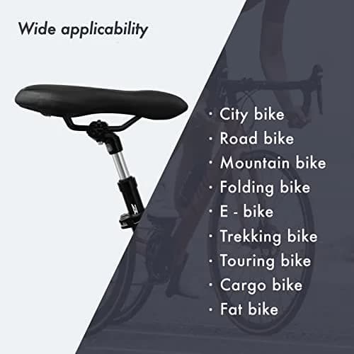 DJC Black Suspension Seatpost 28.6mm (1.12 in) with 42mm Travel | ISO 4210 Certified Aluminum thumbnail 6