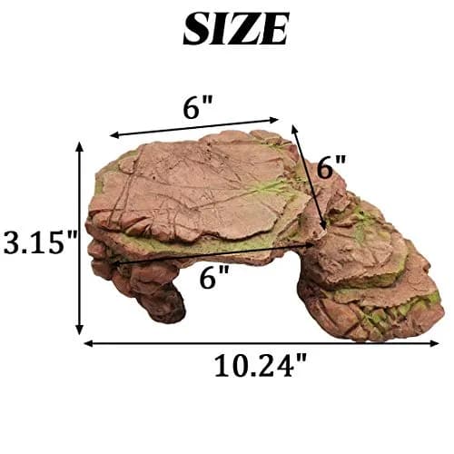 TIHOOD Rectangular Turtle Basking Platform 24cm (9.45in) | Resin Reptile Resting Terrace for Fish Tanks thumbnail 5