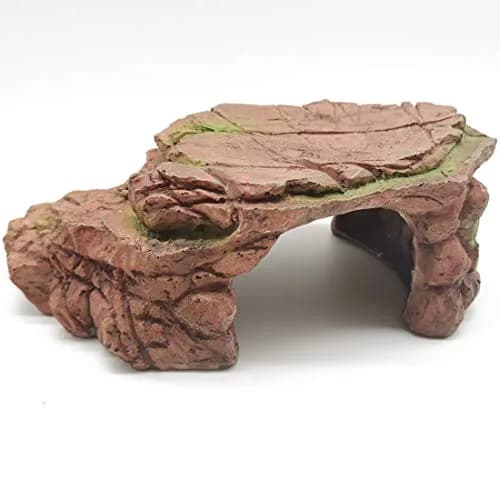 TIHOOD Rectangular Turtle Basking Platform 24cm (9.45in) | Resin Reptile Resting Terrace for Fish Tanks thumbnail 3