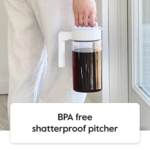 Takeya Deluxe Cold Brew Coffee Maker 1 L (34 oz) | BPA-Free Tritan Pitcher with Airtight Lid & Fine-Mesh Filter thumbnail 4