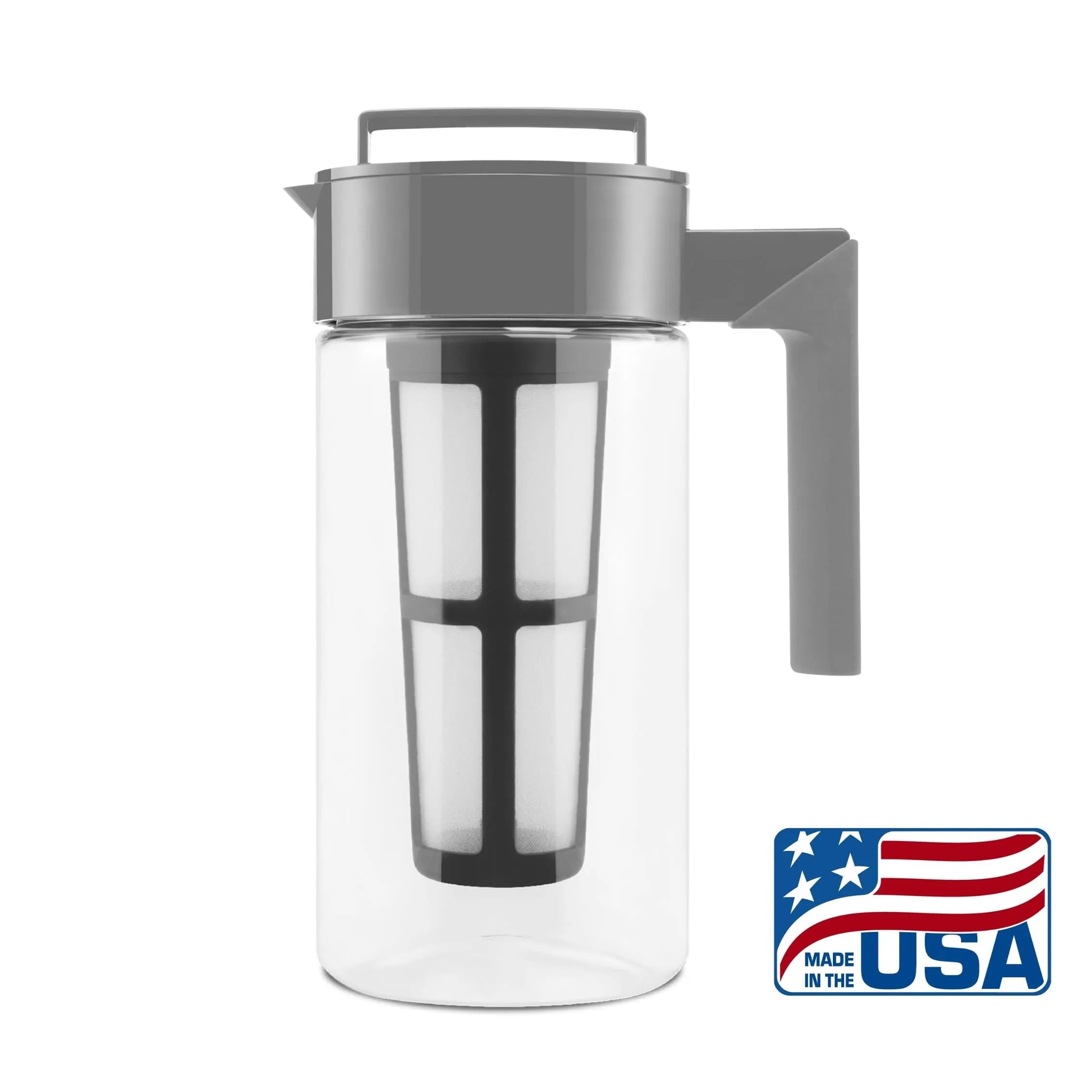 Takeya Deluxe 1 Quart Cold Brew Coffee Maker - Stone Tritan Pitcher with Fine-Mesh Filter - view 2