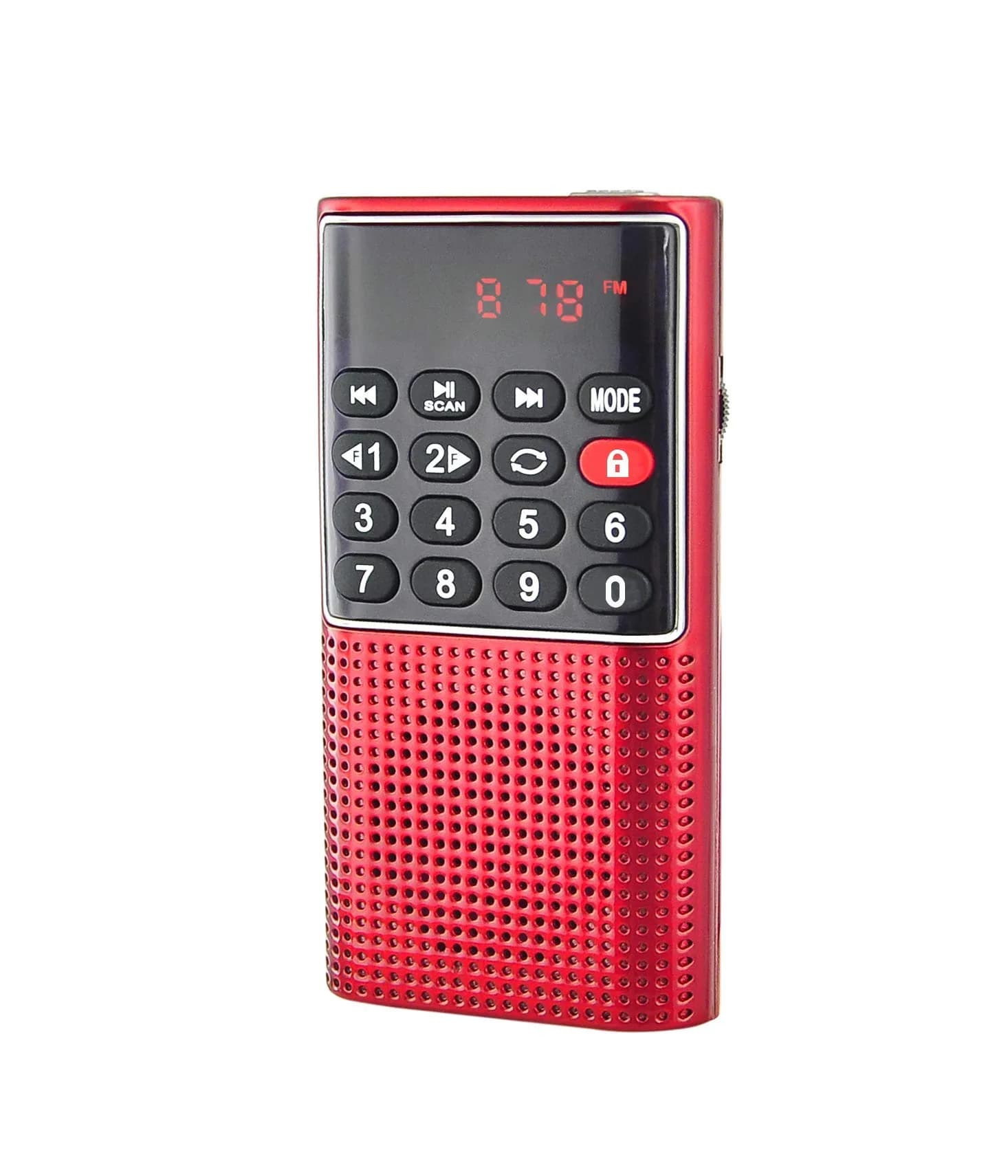 SewaStore.com Gurbani Radio Player Mini with 200 Hours Gurbani Content, Red | USB Rechargeable Portable Player - main product image