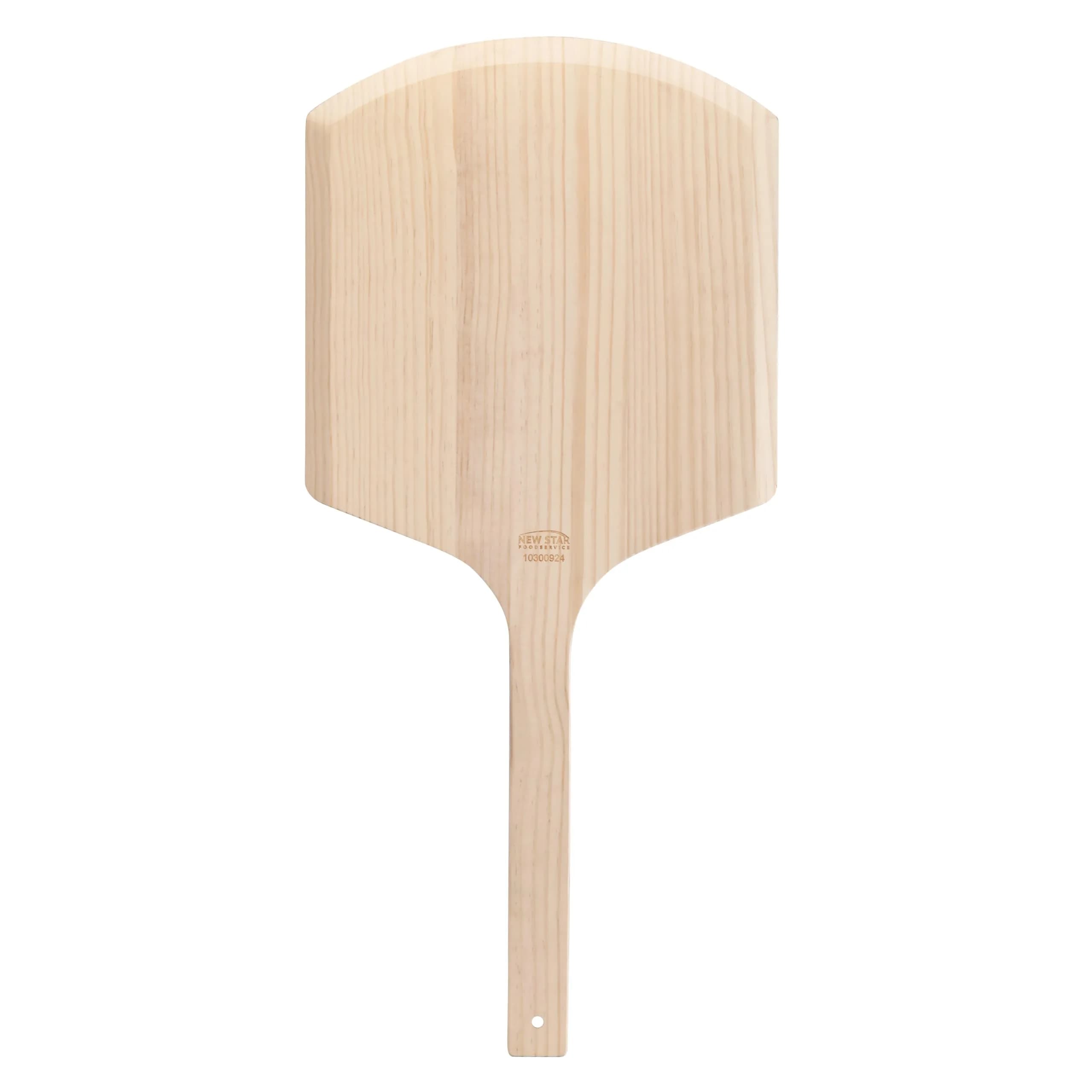New Star Foodservice Wooden Pizza Peel 16" L x 14" W | Restaurant-Grade, 30" Overall Length