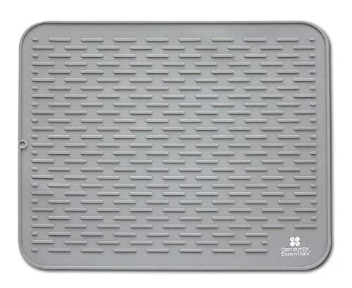 Homeway Essentials Silicone Dish Drying Mat 30 x 24 | Large Countertop Mat for Kitchen & Sink (3XL, GREY) thumbnail 1