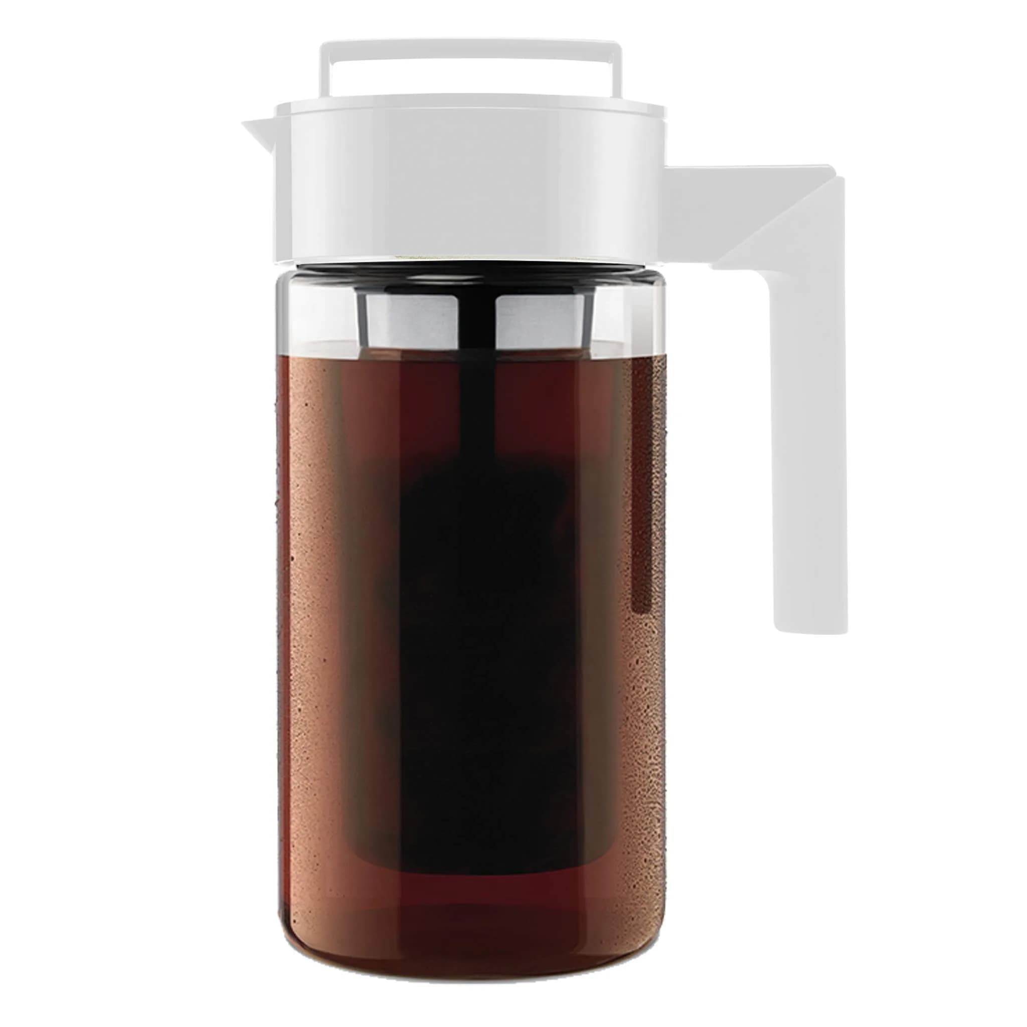 Takeya Deluxe Cold Brew Coffee Maker 1 qt White | Shatter-Proof Tritan Pitcher with Fine-Mesh Filter - main product image