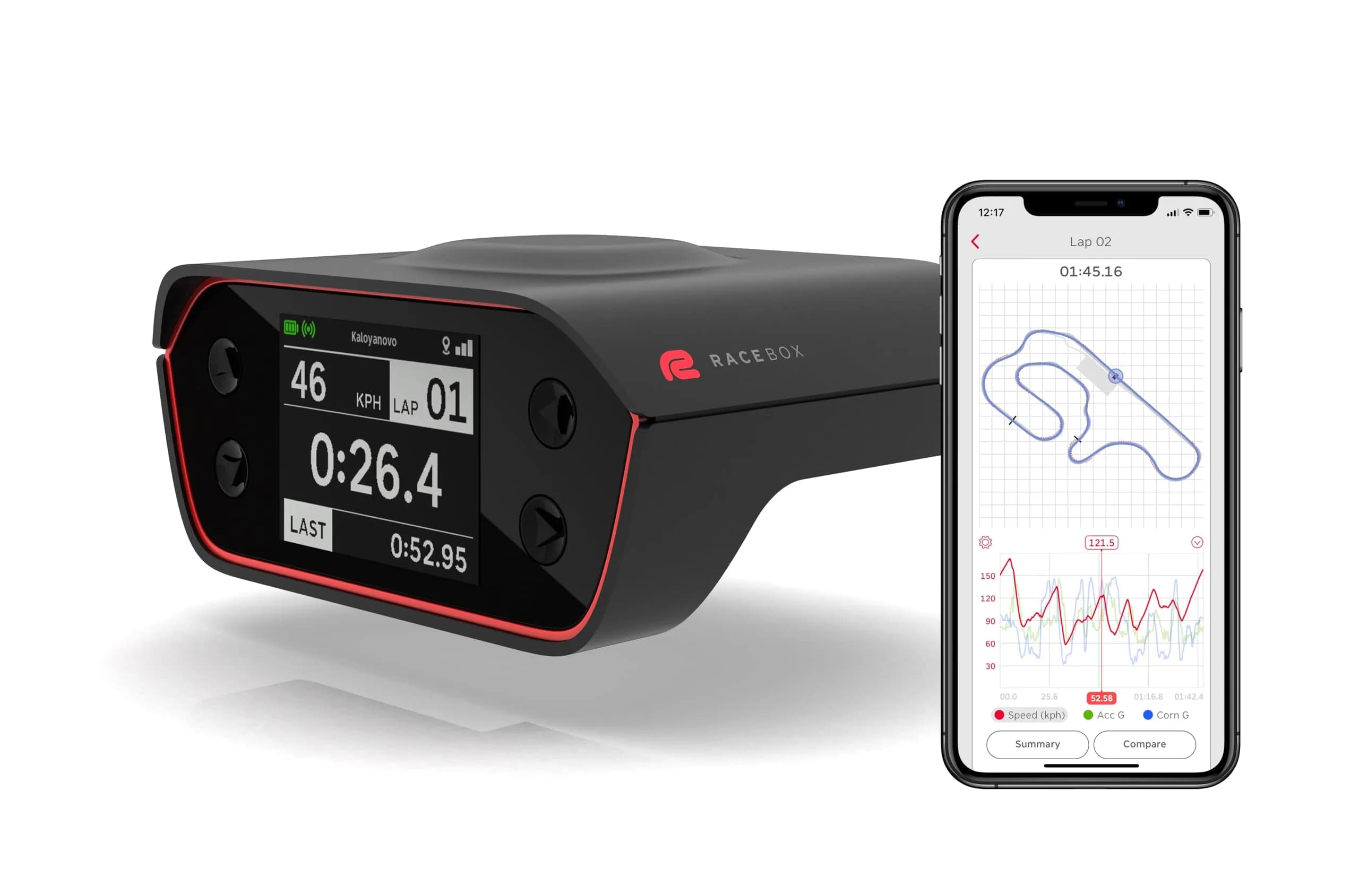 RaceBox Performance Meter Box with GPS & Mobile App | Car Lap & Drag Timer, 10Hz GPS, 8H Battery - main product image