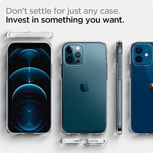 Spigen Ultra Hybrid for iPhone 12 / iPhone 12 Pro Case, Crystal Clear | Hybrid TPU bumper & polycarbonate back thumbnail 8