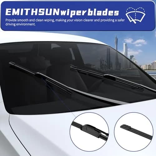 EMITHSUN 20" + 20" Premium All-Seasons Windshield Wiper Blades Set | Stable & Quiet Wiping thumbnail 5