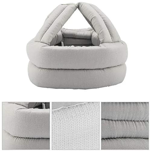 TOPINCN Elder Safety Protection Helmet Light Grey | Adjustable Fall Prevention Head Guard thumbnail 4