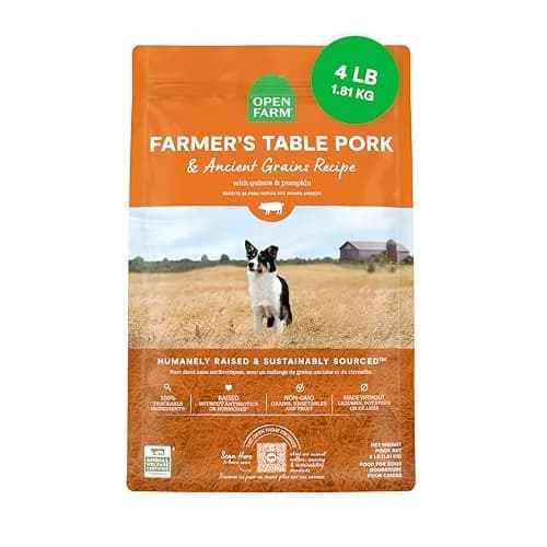 Open Farm Ancient Grains Dry Dog Food, Farmer's Table Pork Kibble, 1.81kg (4lb) | Grain-Inclusive, Sensitive Stomach Support - main product image