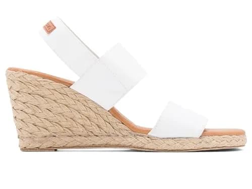 André Assous Women's Allison Espadrille Wedge Sandal, White, 7 | Comfortable Summer Style with Elegant Wedge thumbnail 6