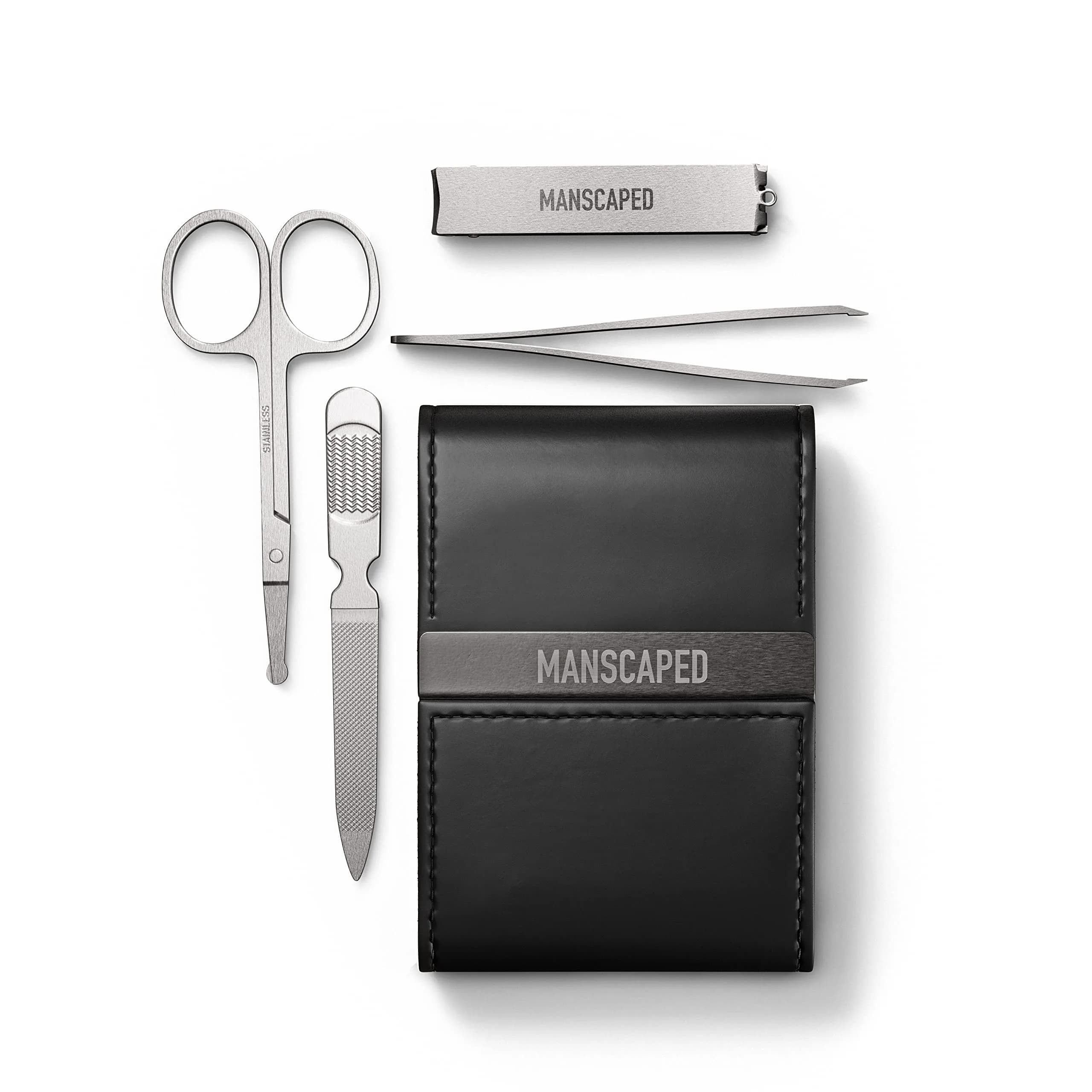 MANSCAPED Shears 2.0 Tempered Stainless Steel Nail Kit | Luxury 4-Piece Grooming Set for Men & Travel