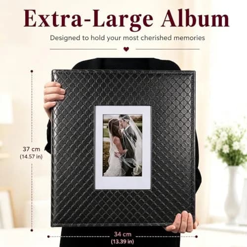 RECUTMS Photo Albums 4x6 Pictures | Large Capacity 600 Pockets, Elegant PU Leather Cover, Dual Horizontal & Vertical Pockets thumbnail 8