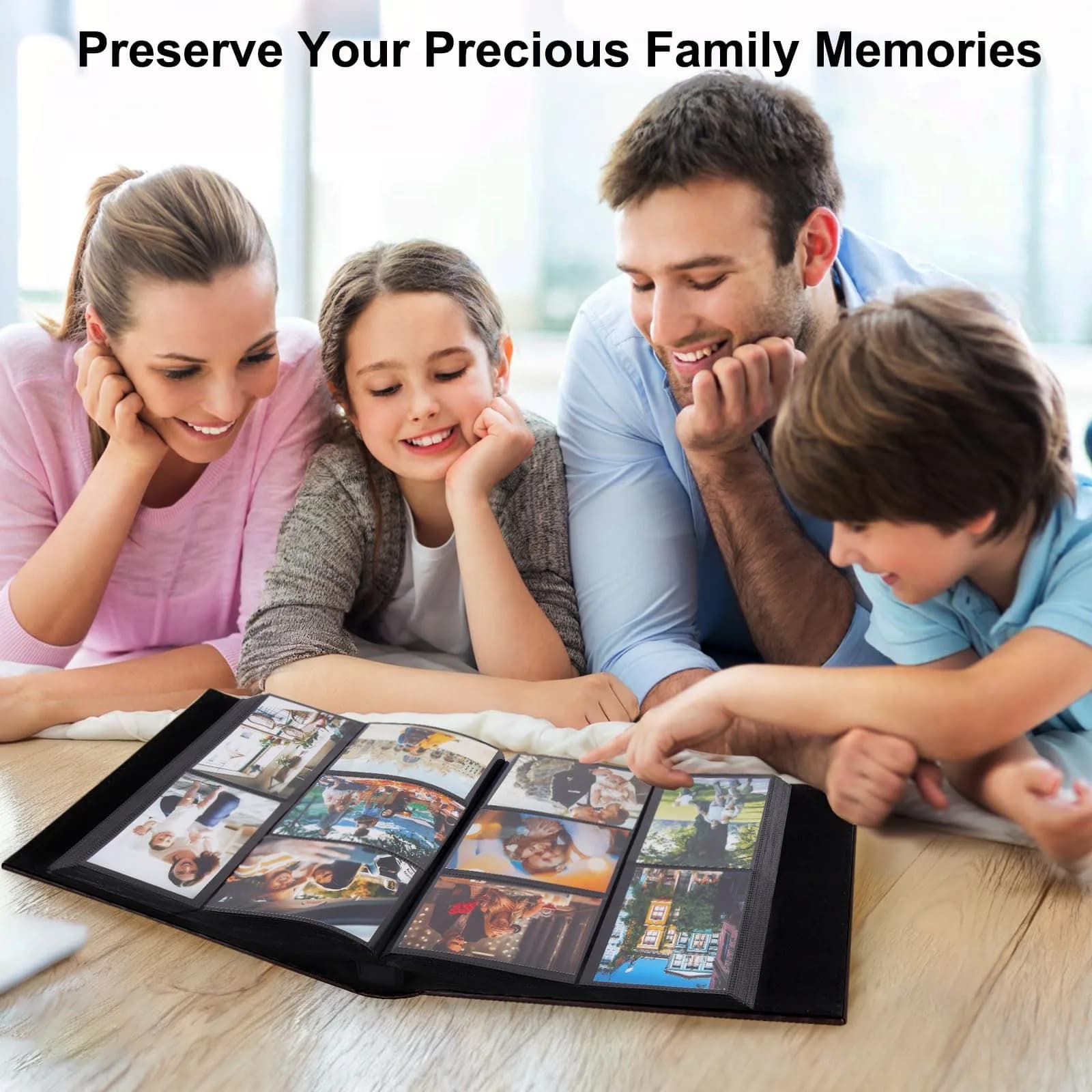 RECUTMS Photo Albums 4x6 Pictures | Large Capacity, Elegant PU Leather Cover, 600 Pockets, Ideal for Weddings & Travel — A-Grey / 600 Pockets thumbnail 6