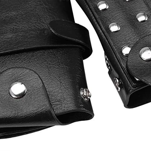 ZJchao PU Leather Hair Stylist Waist Bag with Adjustable Belt | Black thumbnail 5