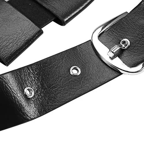 ZJchao PU Leather Hair Stylist Waist Bag with Adjustable Belt | Black thumbnail 8