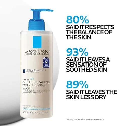 La Roche-Posay Lipikar AP+ Gentle Moisturizing Body Wash 400ml (13.52 Fl Oz) | Cleanses Dry, Sensitive Skin thumbnail 4
