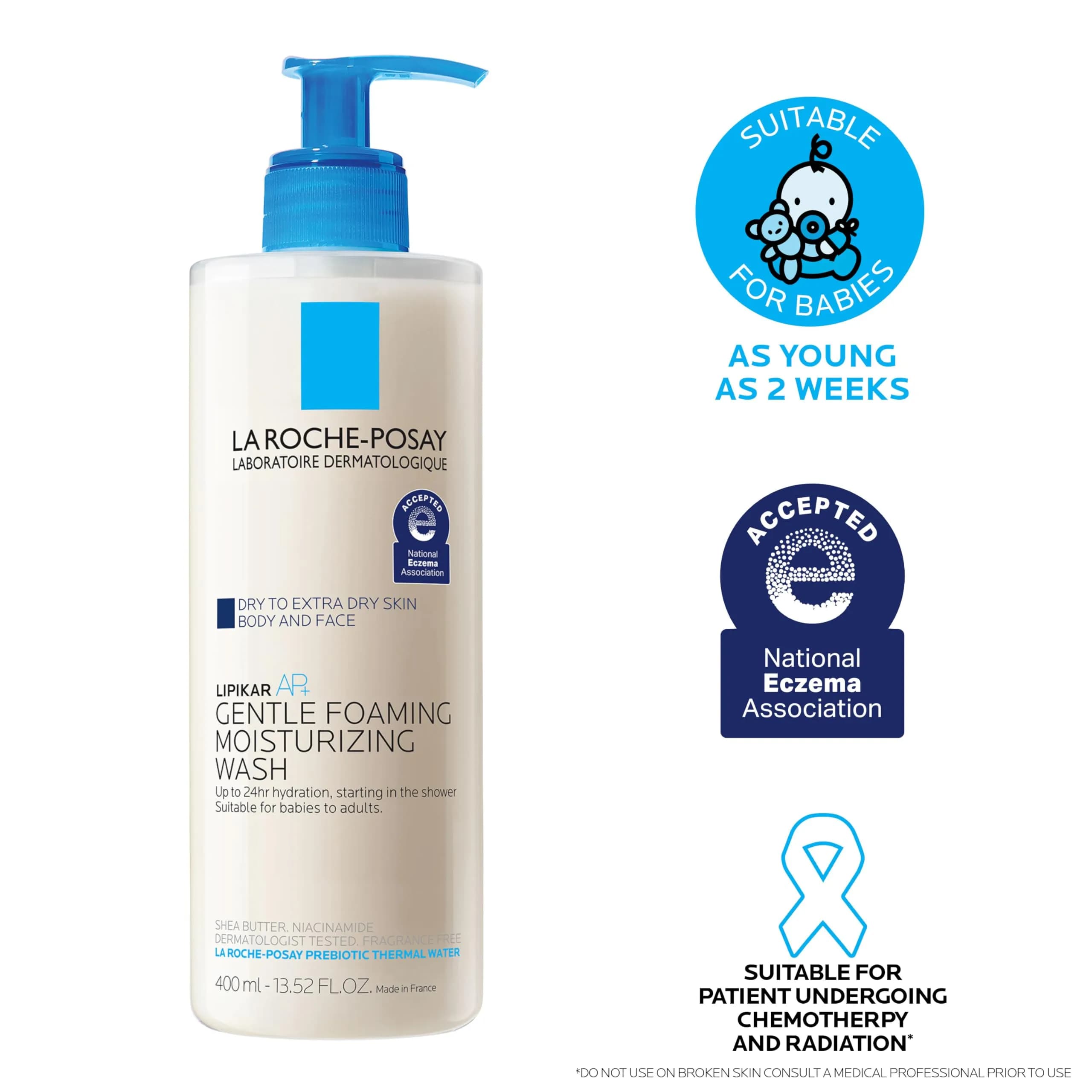 La Roche-Posay Lipikar AP+ Gentle Moisturizing Body Wash 400ml (13.52 Fl Oz) | Cleanses Dry, Sensitive Skin - view 9