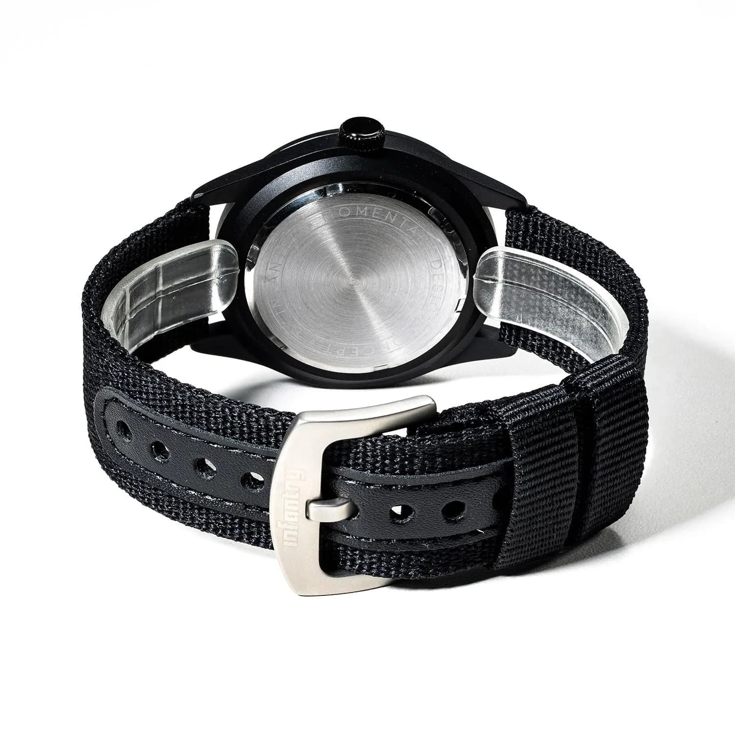 Infantry Mens Military Field Watch 40mm (1.57 inches) | Easy Read Large Face, Black Nylon Band - view 7