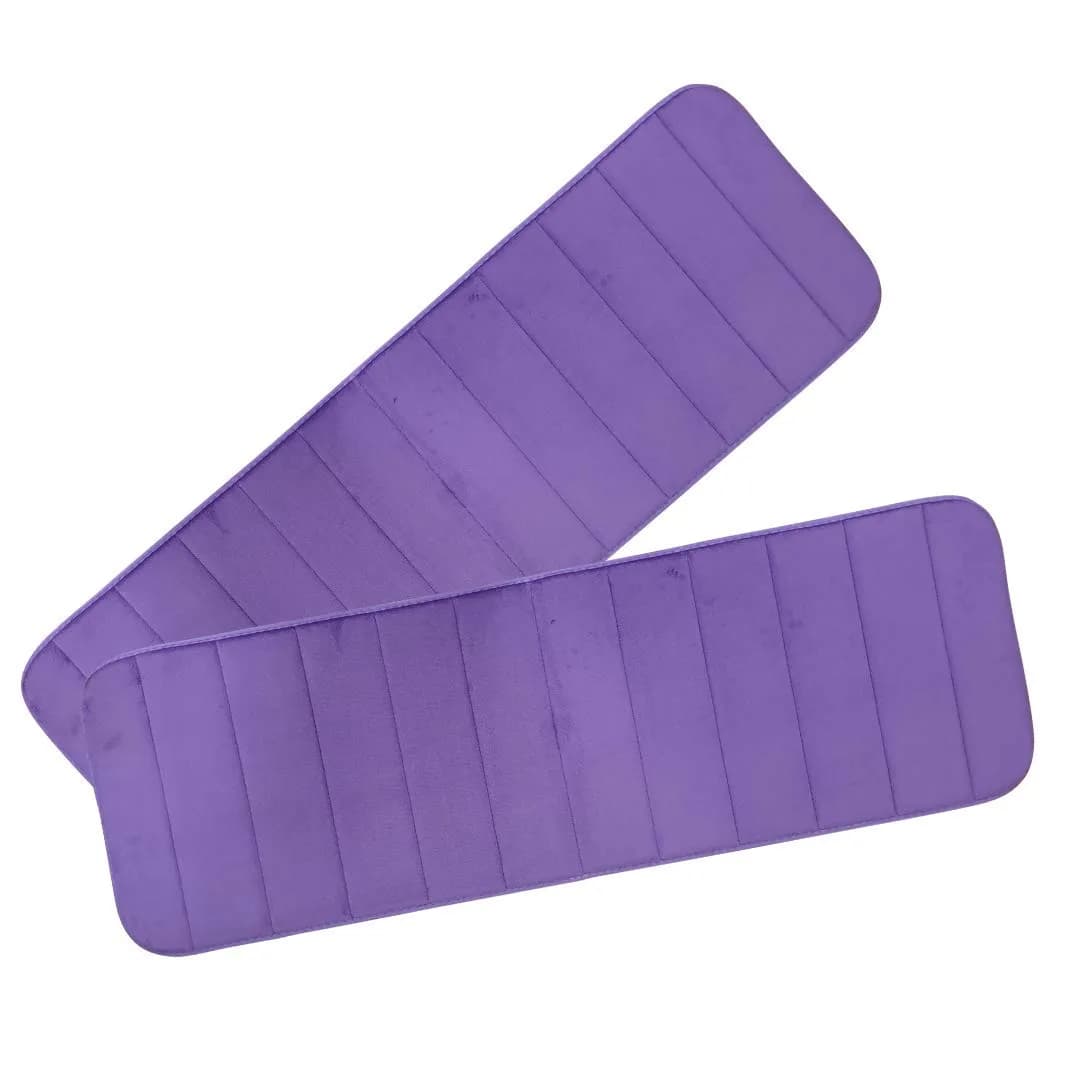 MG MACRO GIANT Memory Foam Bath Mat Set of 2 | Non Slip, Purple, 46.5x15.5 inch