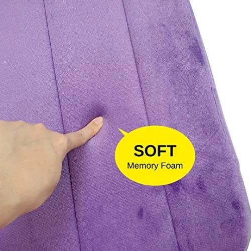 MG MACRO GIANT Memory Foam Bath Mat Set of 2 | Non Slip, Purple, 46.5x15.5 inch thumbnail 5
