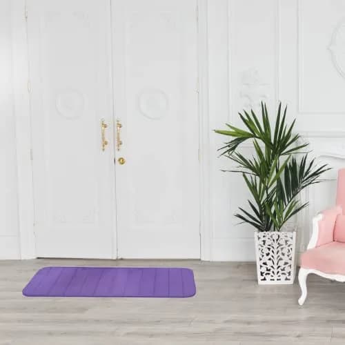 MG MACRO GIANT Memory Foam Bath Mat Set of 2 | Non Slip, Purple, 46.5x15.5 inch thumbnail 7