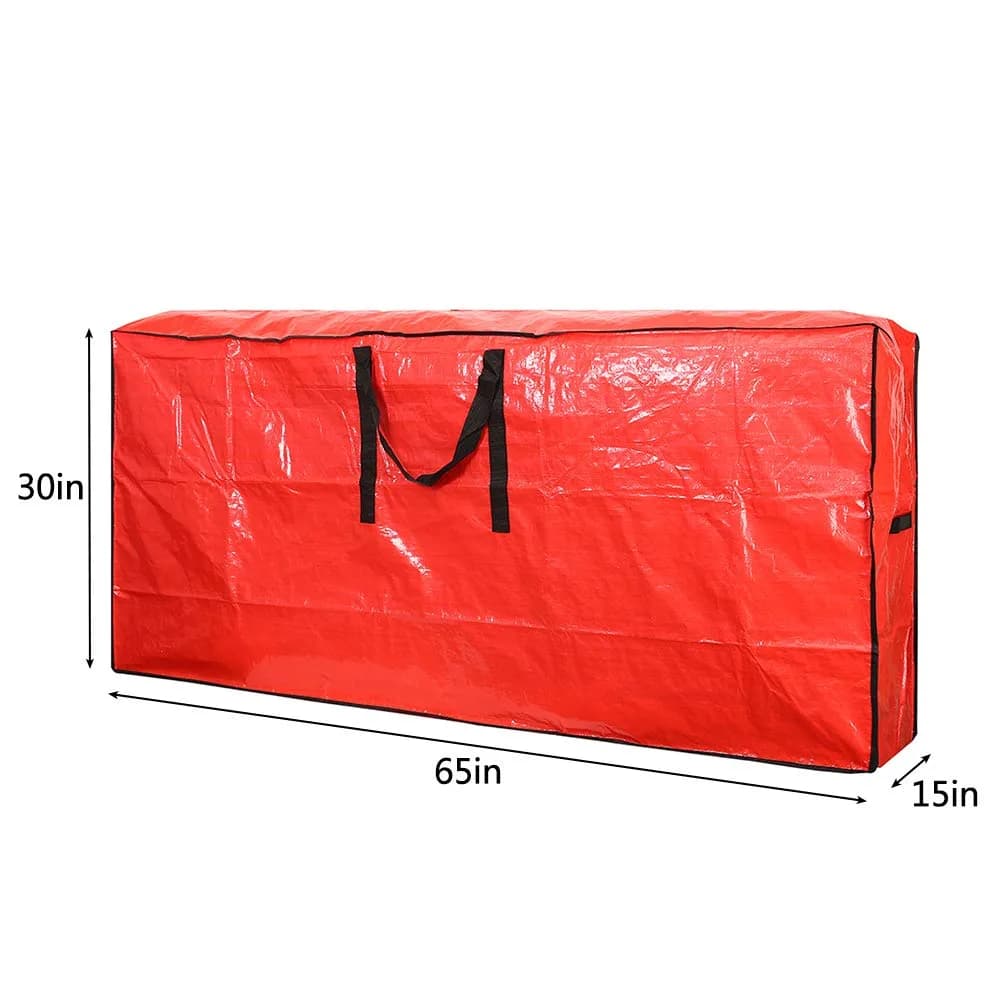 Sattiyrch Red Christmas Tree Storage Bag | Fits Up to 9 ft Disassembled Trees | 156 cm (61.4 in) Length - view 2