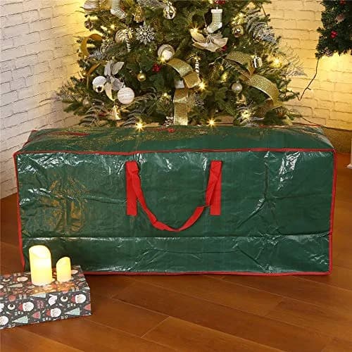 Sattiyrch Christmas Tree Storage Bag - 7.5 ft Tree Capacity, 121.9 cm (48") L x 38.1 cm (15") H x 50.8 cm (20") W | Protects from Dust & Moisture thumbnail 3