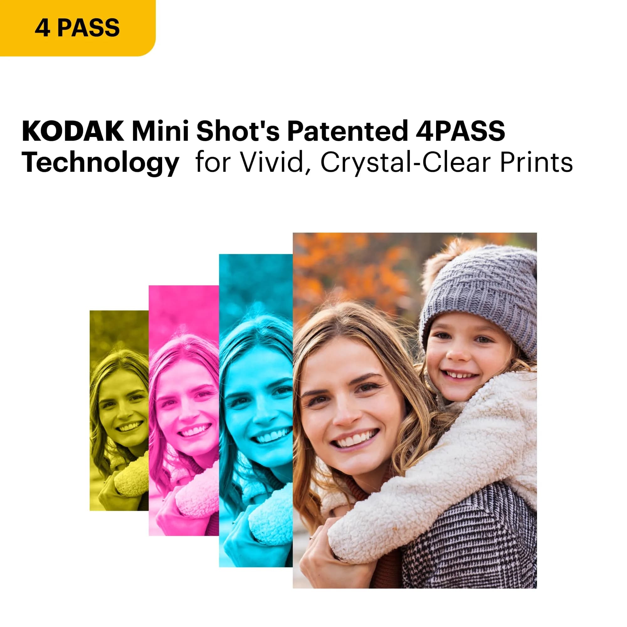 KODAK Mini 2 Retro Portable Photo Printer - Black, Includes 8 Photo Sheets - view 4